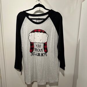 NWOT Gray with Charcoal 3/4 Length Sleeve Women's Top